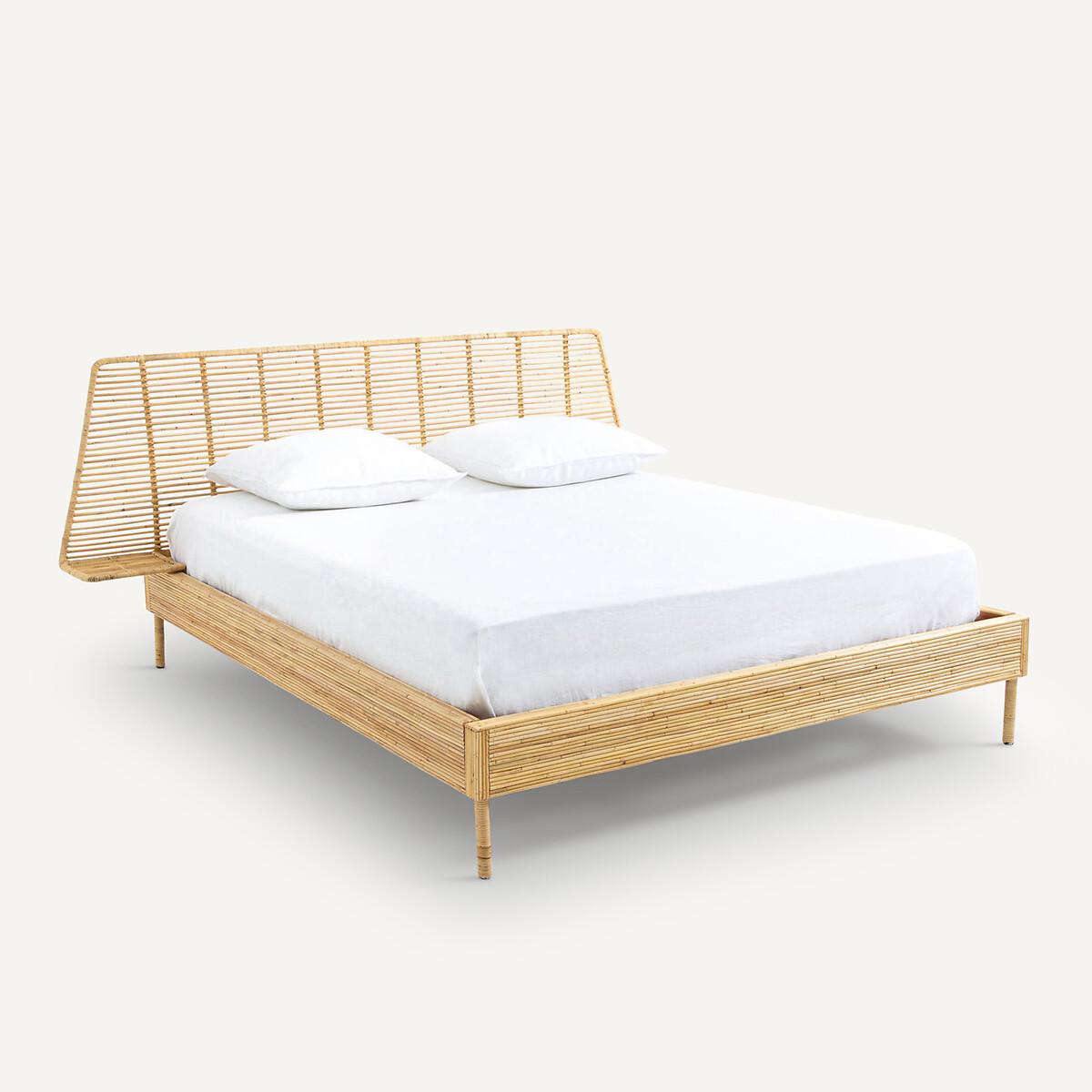 Saghil Rattan Bed & Bedside Table Set – image 2
