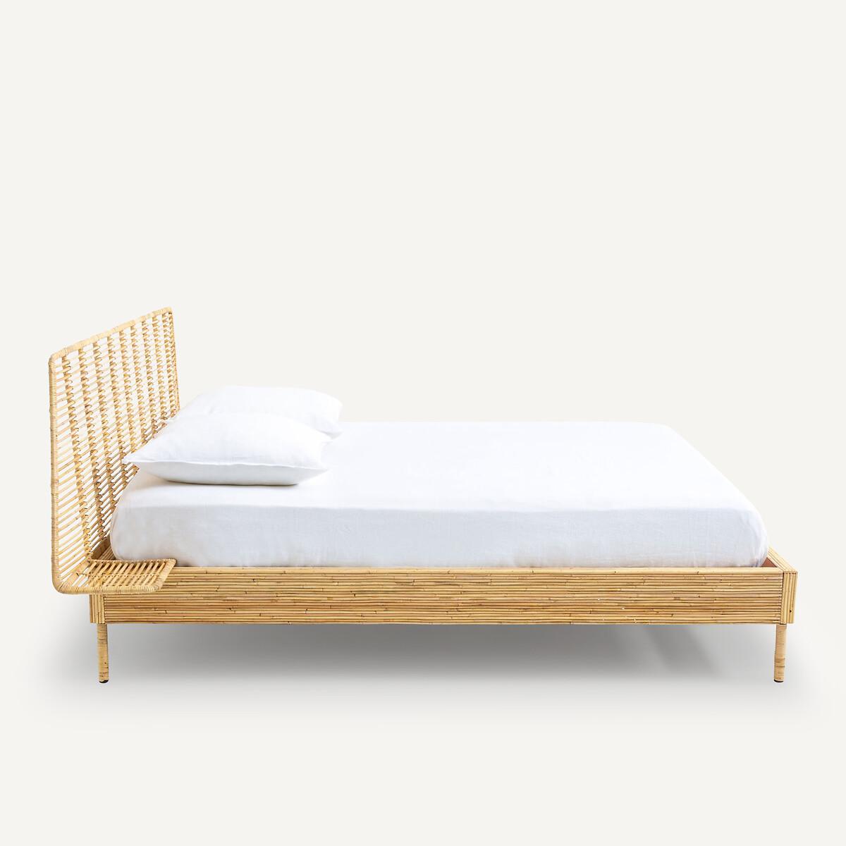 Saghil Rattan Bed & Bedside Table Set – image 4
