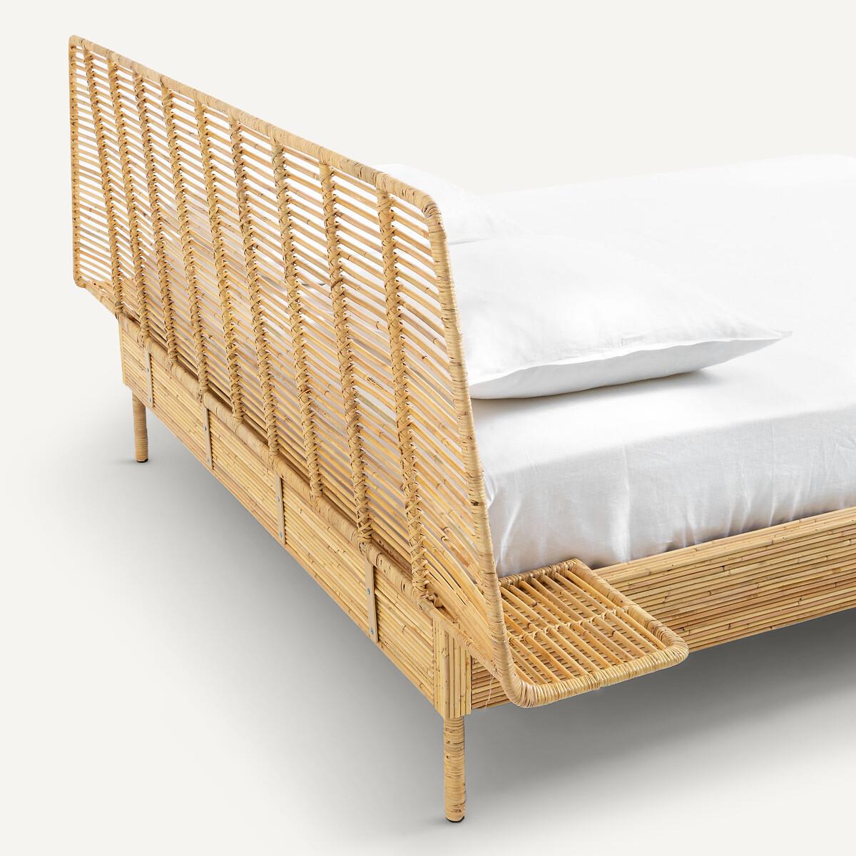 Saghil Rattan Bed & Bedside Table Set – image 5