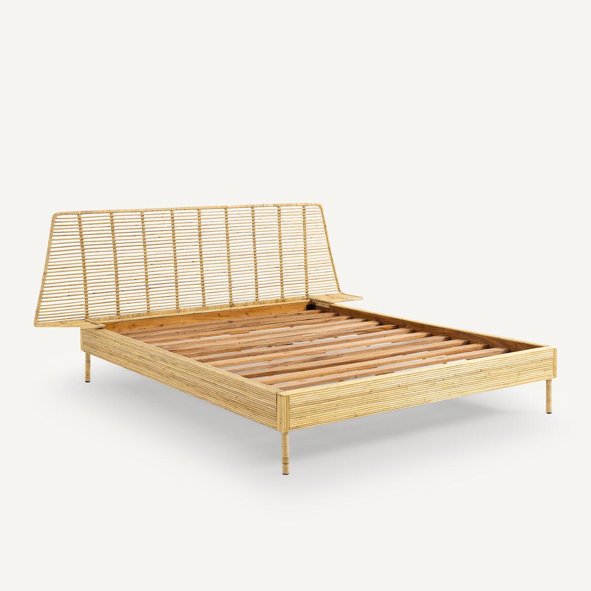 Saghil Rattan Bed & Bedside Table Set – image 6