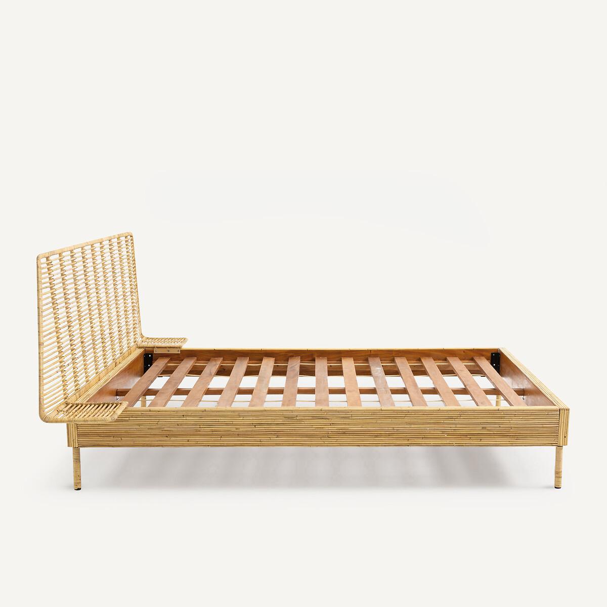Saghil Rattan Bed & Bedside Table Set – image 7