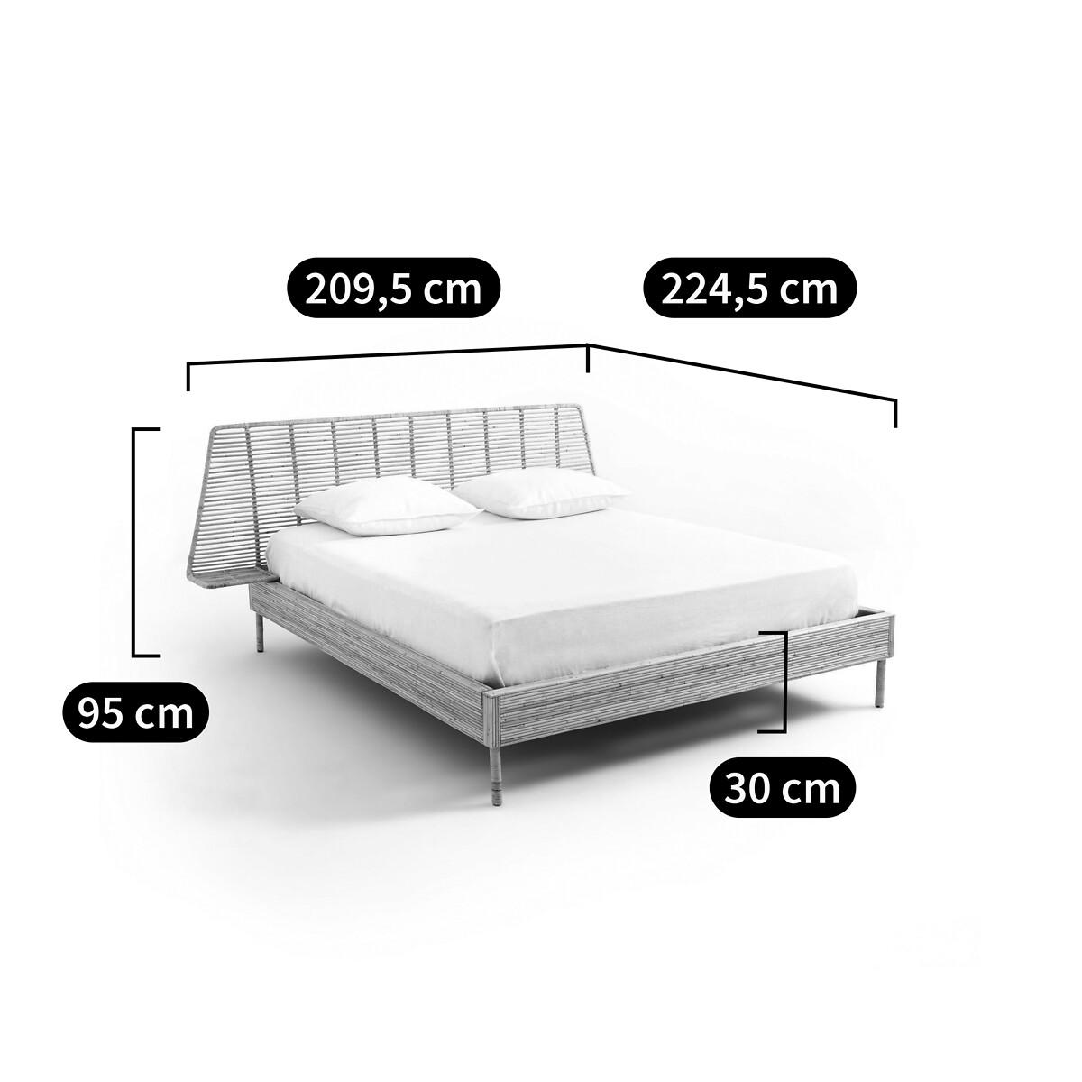 Saghil Rattan Bed & Bedside Table Set – image 9