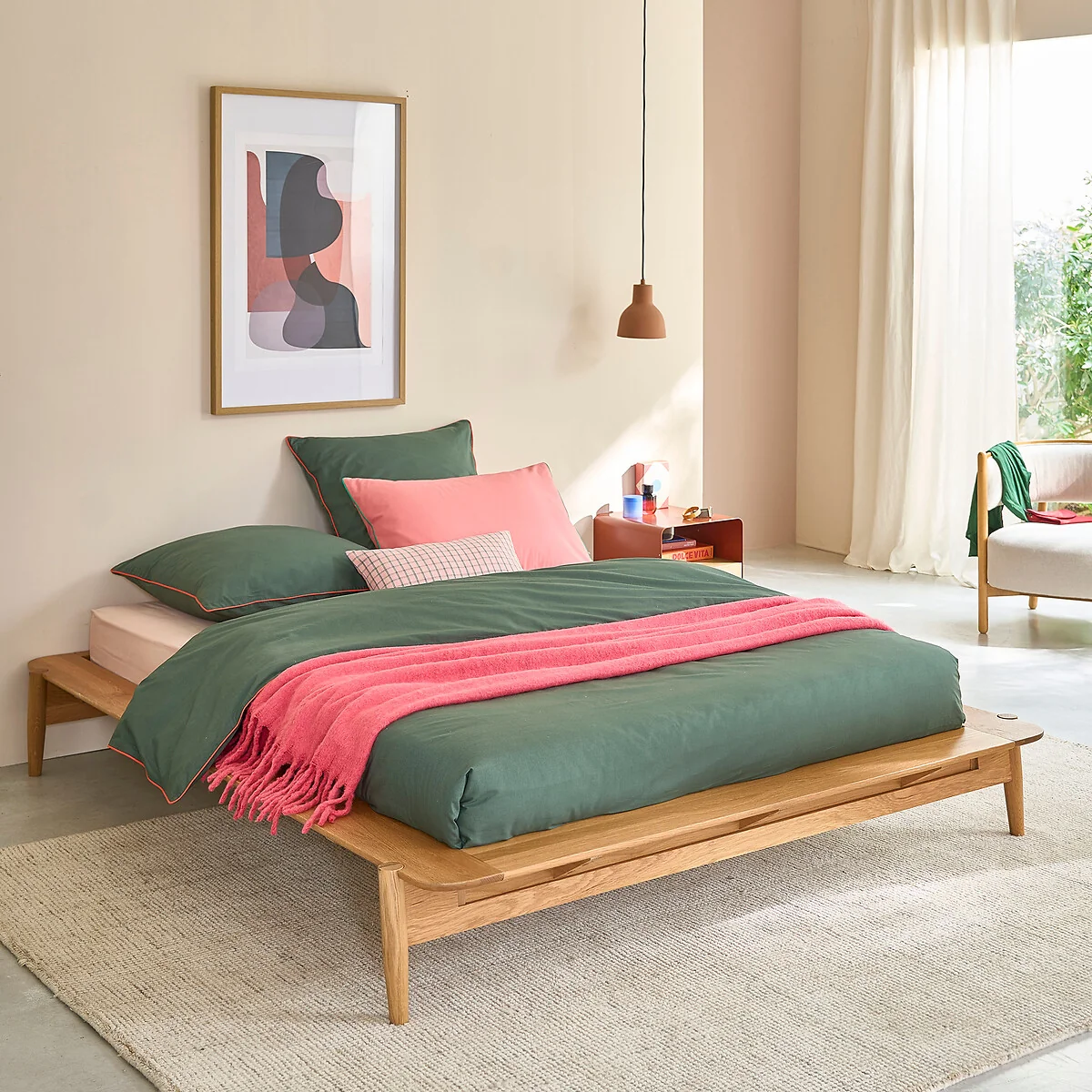 Jucca Bed in Solid Oak with Bed Base – image 2