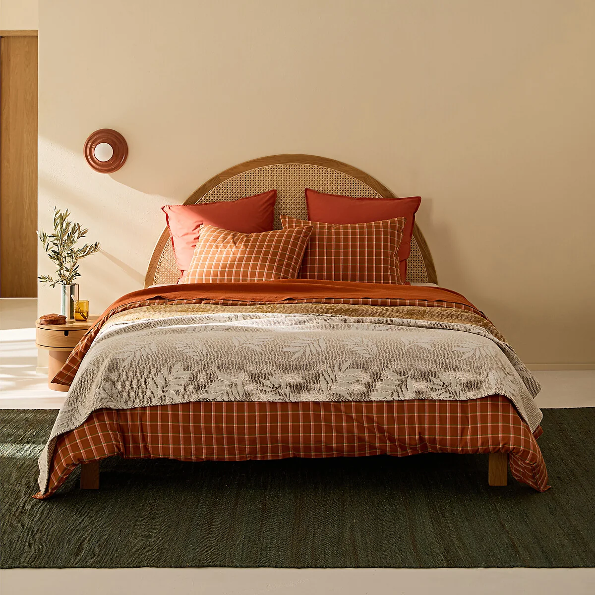 Homi Bed with Bed Base and Canework Headboard – image 2