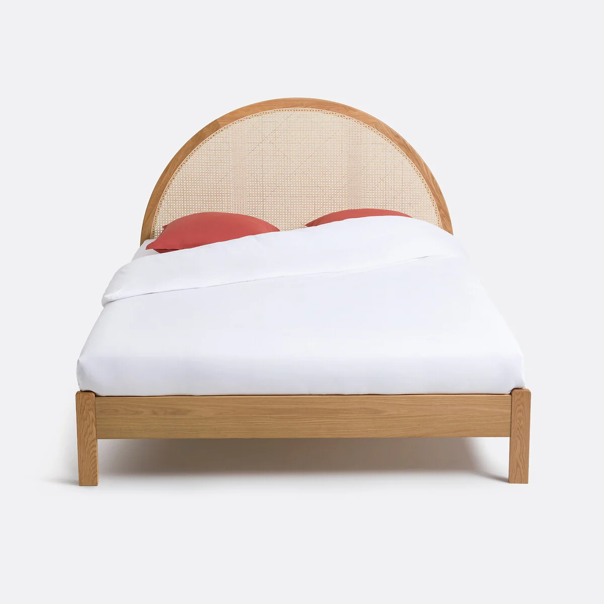 Homi Bed with Bed Base and Canework Headboard – image 3