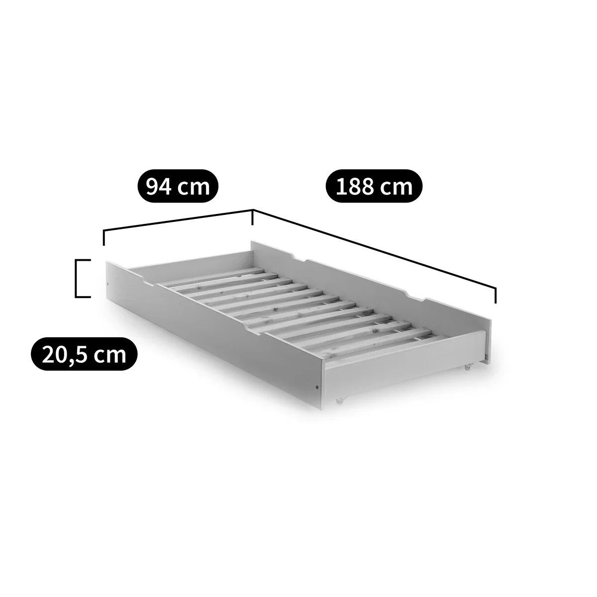 Loan Solid Pine Trundle Bed – image 6