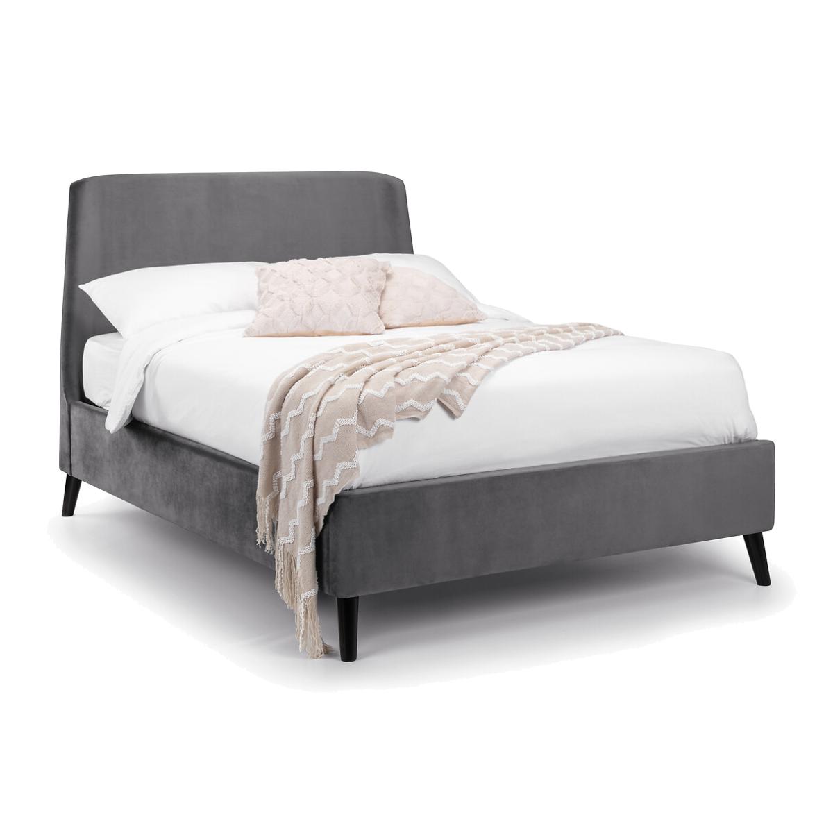 Messina Curved Velvet Bed – image 1