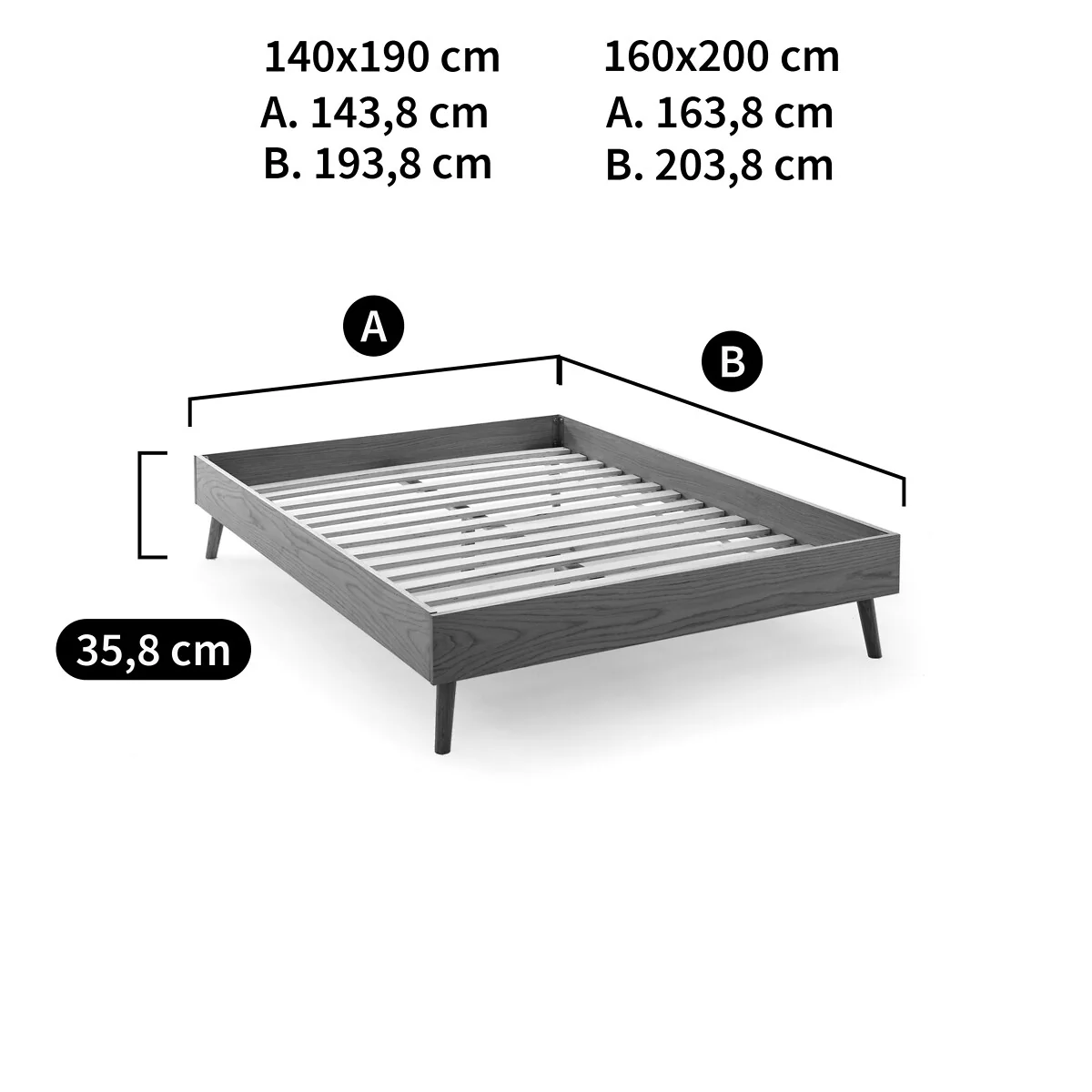 Jimi Oak Bed Frame – image 6