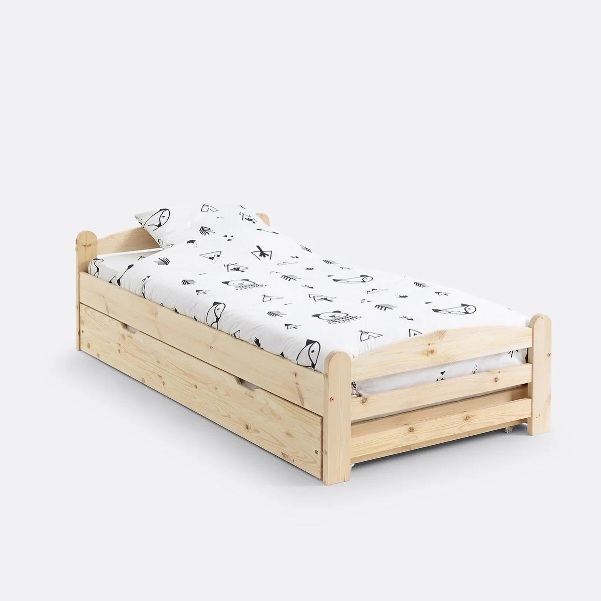 Loan Solid Pine Trundle Bed – image 3