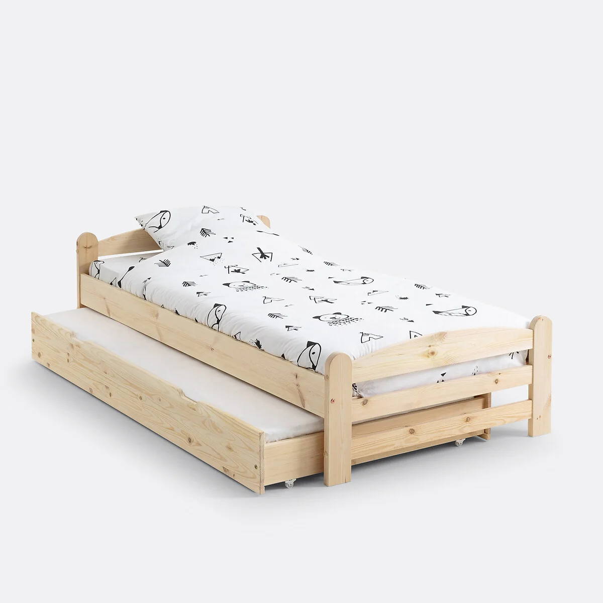 Loan Solid Pine Trundle Bed – image 4