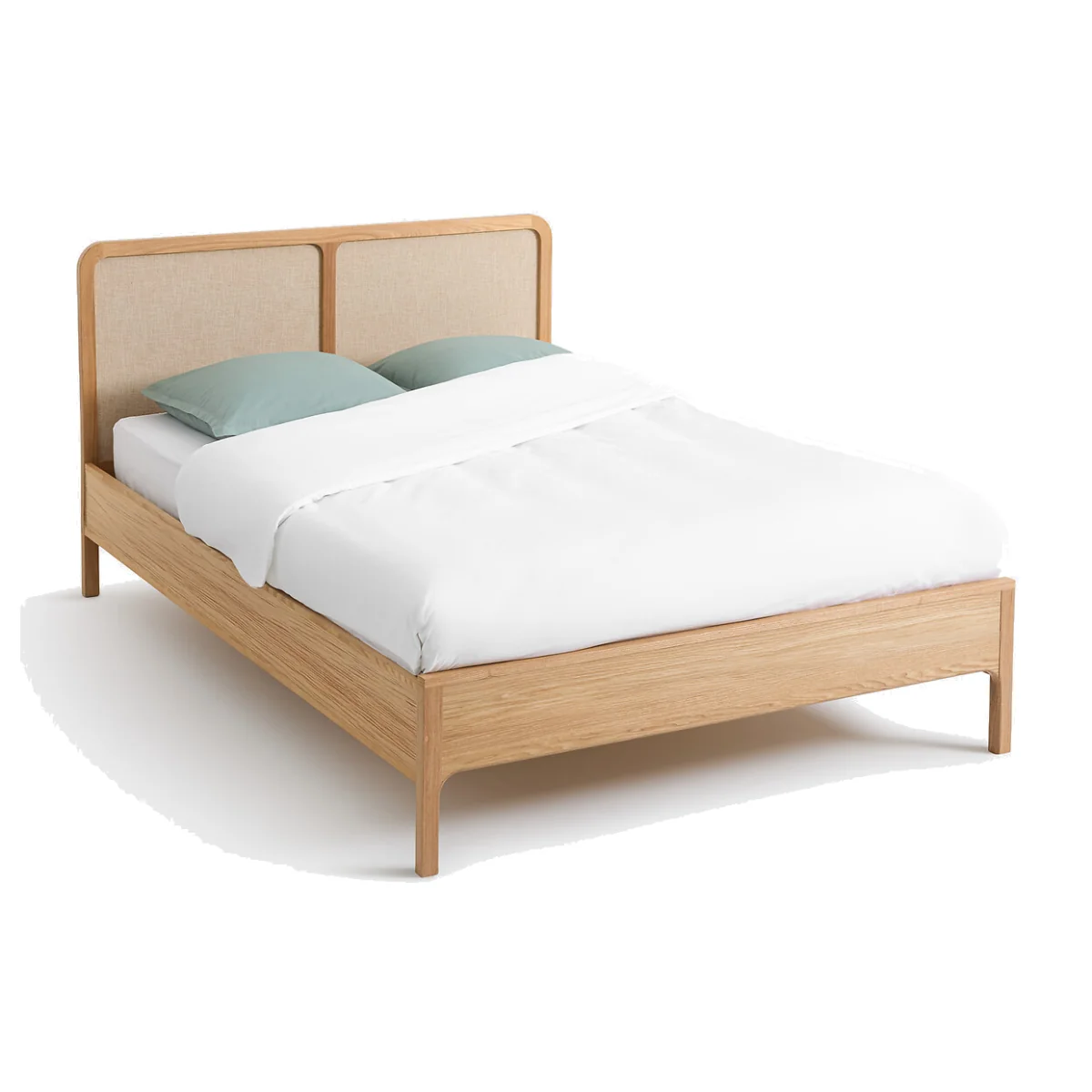 Esmara Ash/Veneer/Linen Bed with Bed Base – image 1