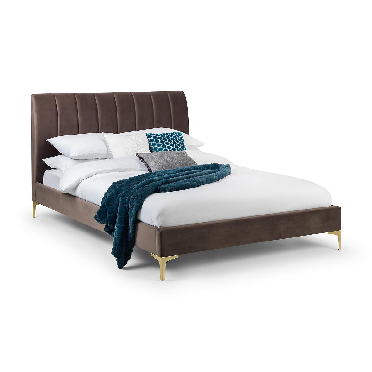Ottilie Velvet Scalloped Bed with Brushed Gold Legs – image 2