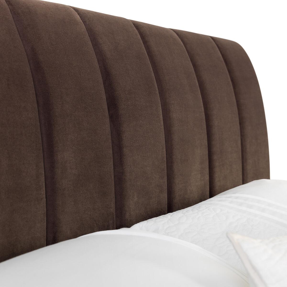 Ottilie Velvet Scalloped Bed with Brushed Gold Legs – image 4
