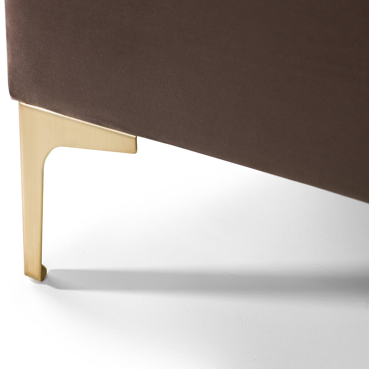 Ottilie Velvet Scalloped Bed with Brushed Gold Legs – image 5