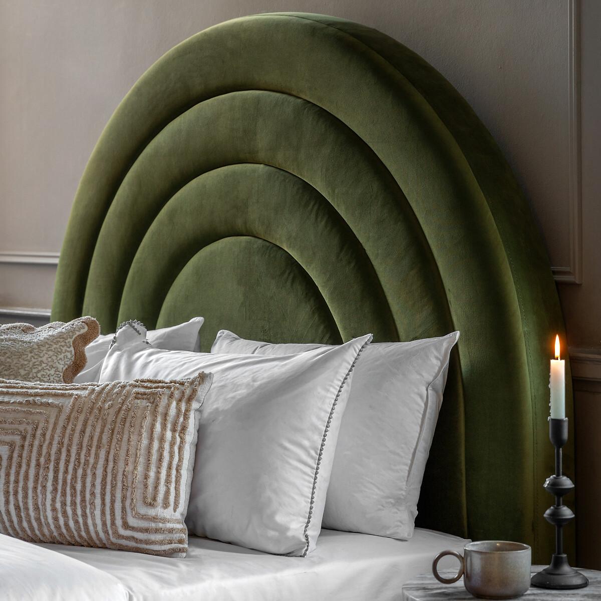 Arc Velvet Bed with Curved Headboard – image 4