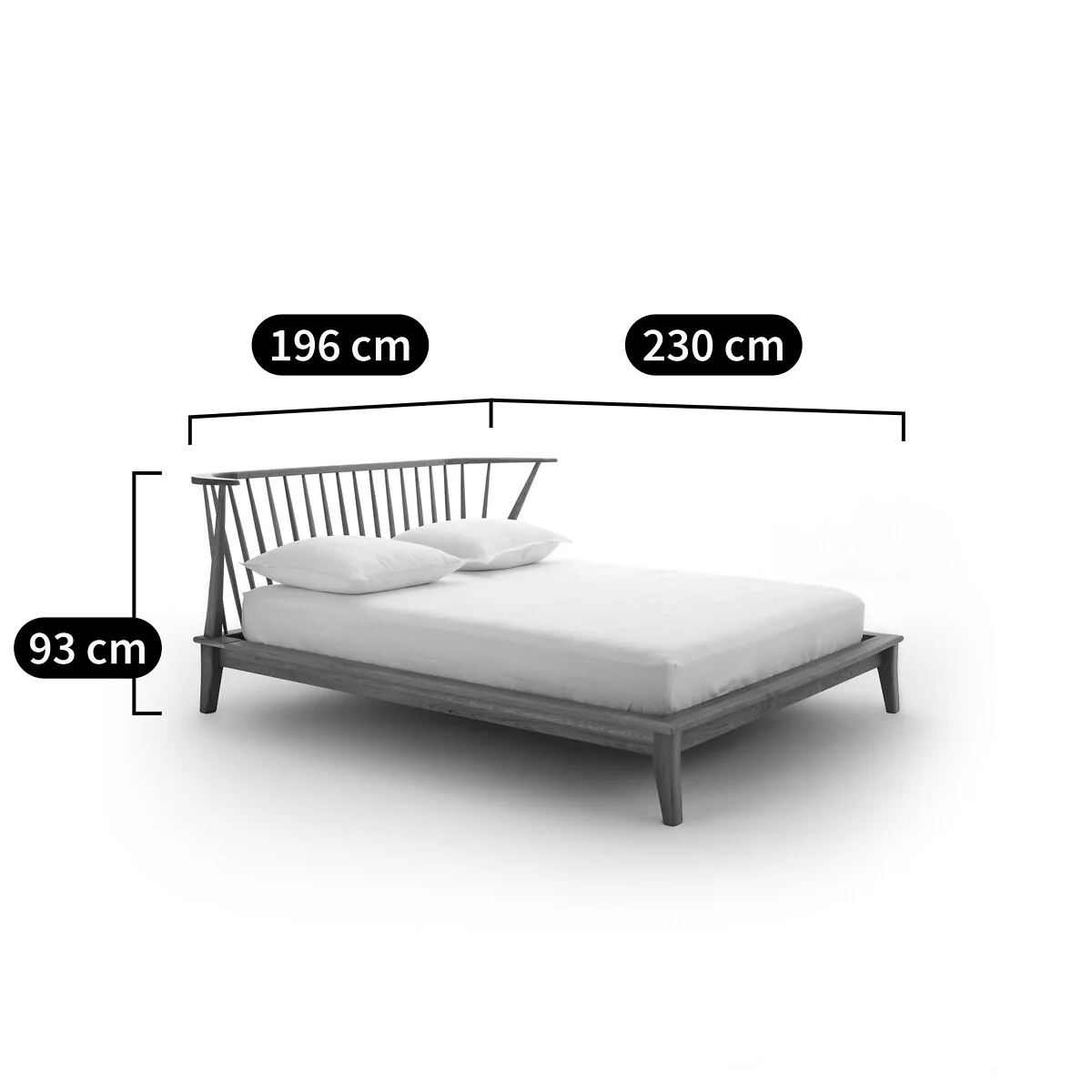 Caspian Bed For 2 in Solid Oak – image 8
