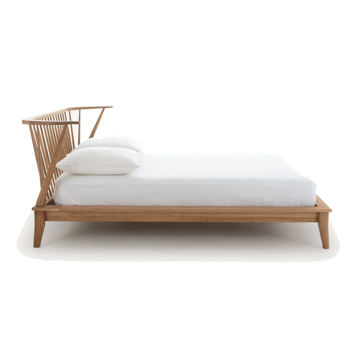 Caspian Bed For 2 in Solid Oak – image 1