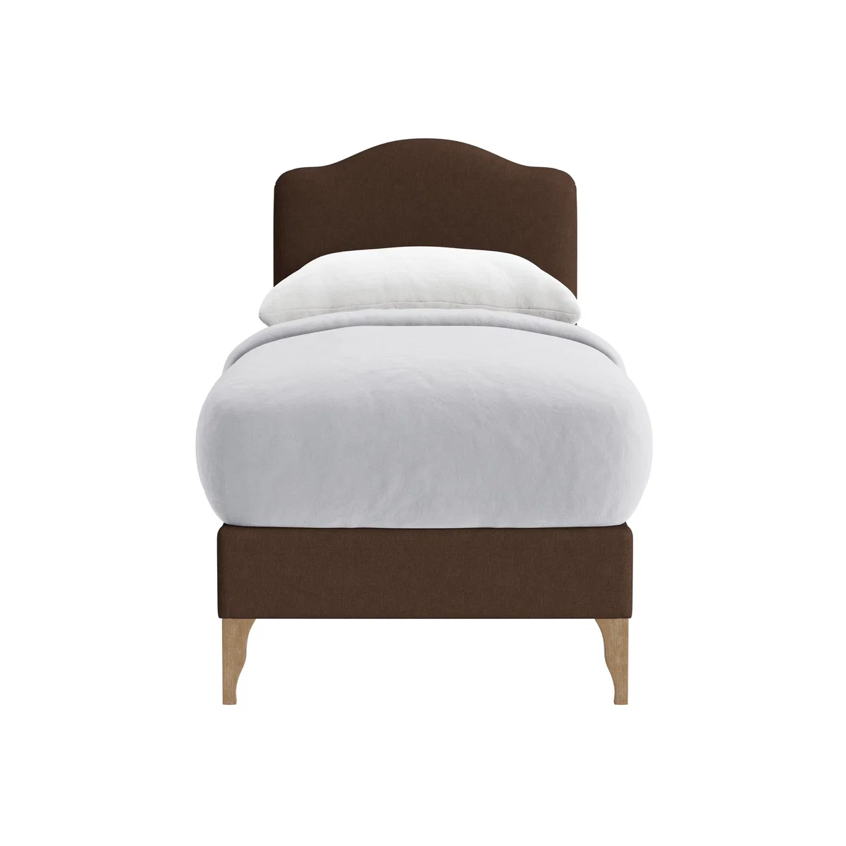 Single Luna Bed in Brown Sauce Clever Linen – image 1