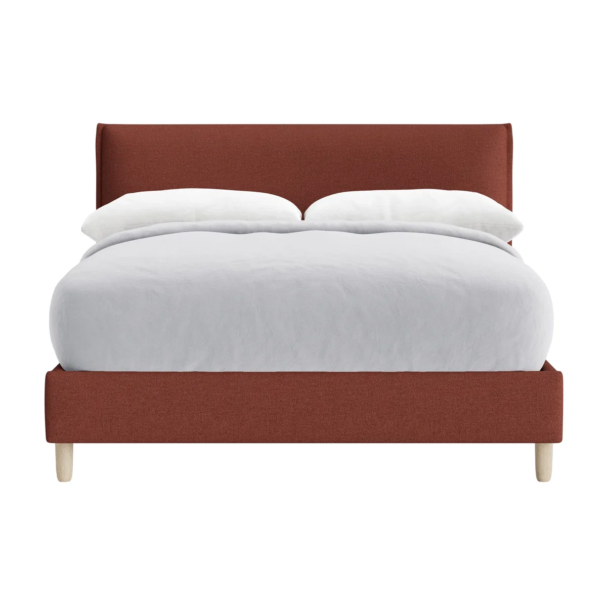Archy Bed, Double (Brick Dust Clever Slubby Linen) – image 1