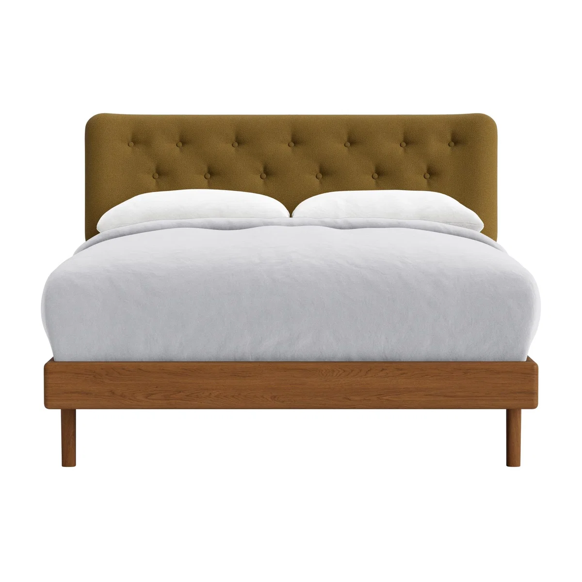 Double Dr Slow Bed in Warm Ash in Hops Sack Clever Slubby Cotton – image 1