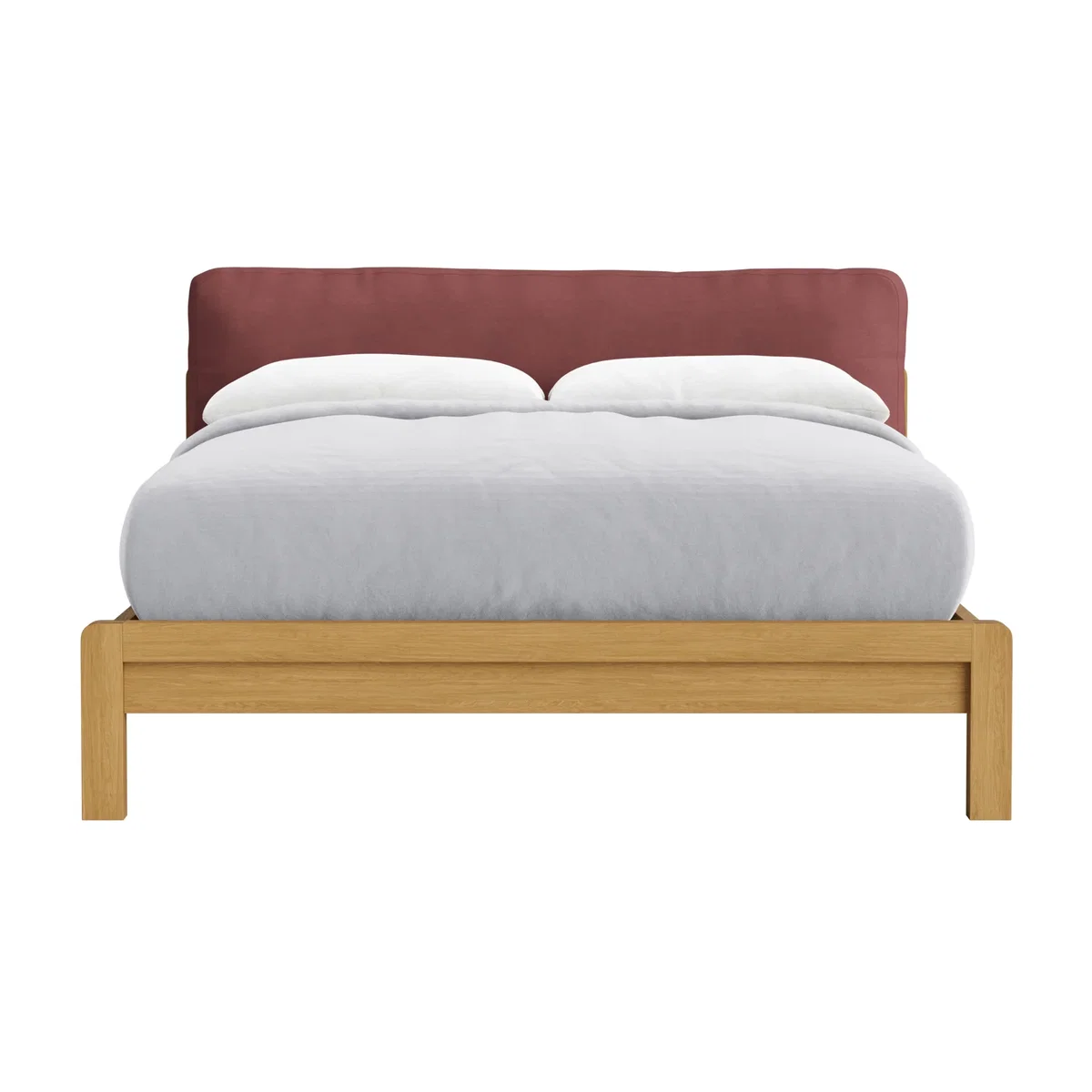 Slumberbatch Bed, King (Berry Jelly Clever Cotton, Light Oak) – image 1