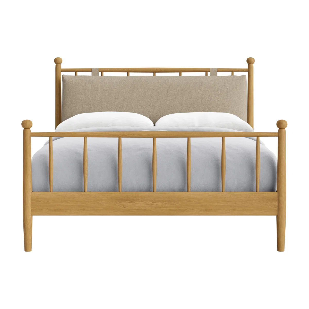 Poppins Bed, Double (Mixing Bowl Clever Boucle, Light Oak) – image 1