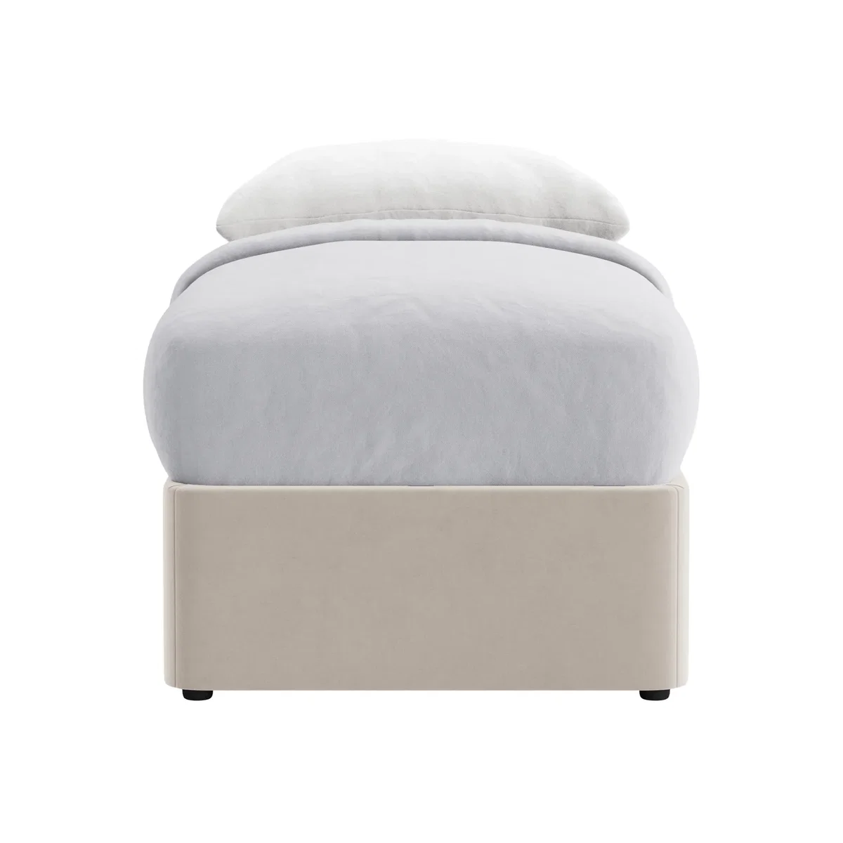 Side Stash 2 Drawer Bed, Single (Warm Dough Clever Velvet) – image 1