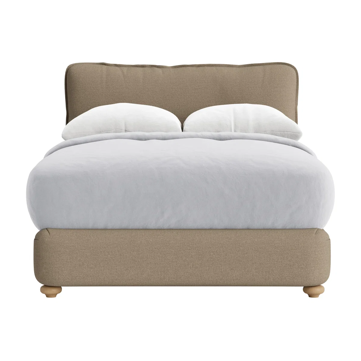 Pillow Talker Bed, Double (Portobello Mushroom Clever Slubby Linen) – image 1