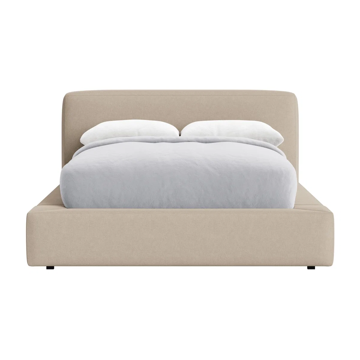 Double The Bedfather Bed in Mushroom Stalk Clever Linen – image 1
