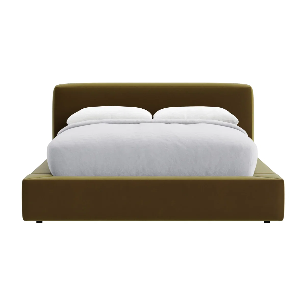 The Bedfather Bed, King (Pressed Olives Clever Velvet) – image 1
