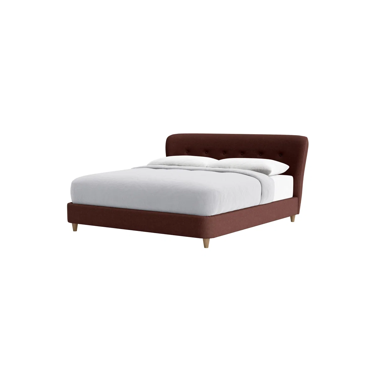 Superking Smoke Bed in Mulberry Wine Clever Linen – image 6