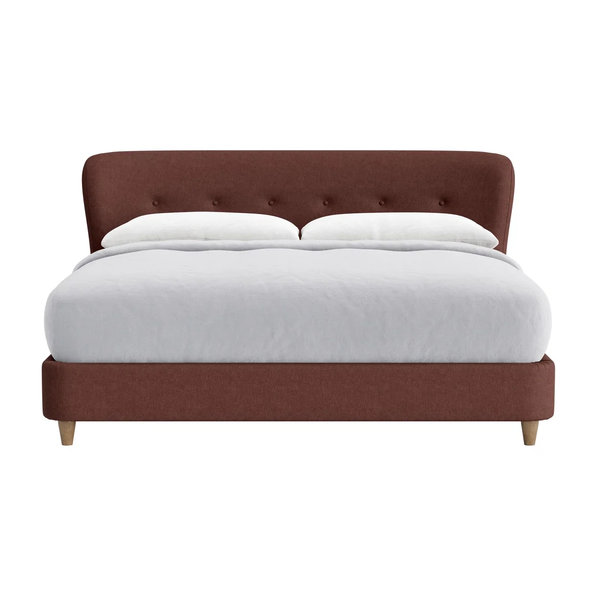 Superking Smoke Bed in Mulberry Wine Clever Linen – image 1