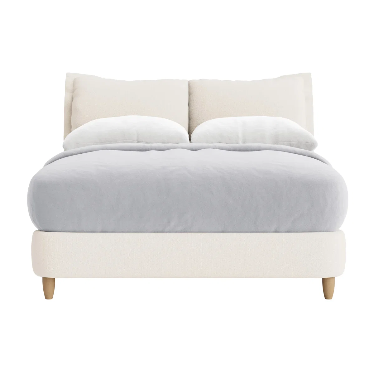 Beddy-Byes Bed, King (Frothy Milk Clever Slubby Cotton) – image 1