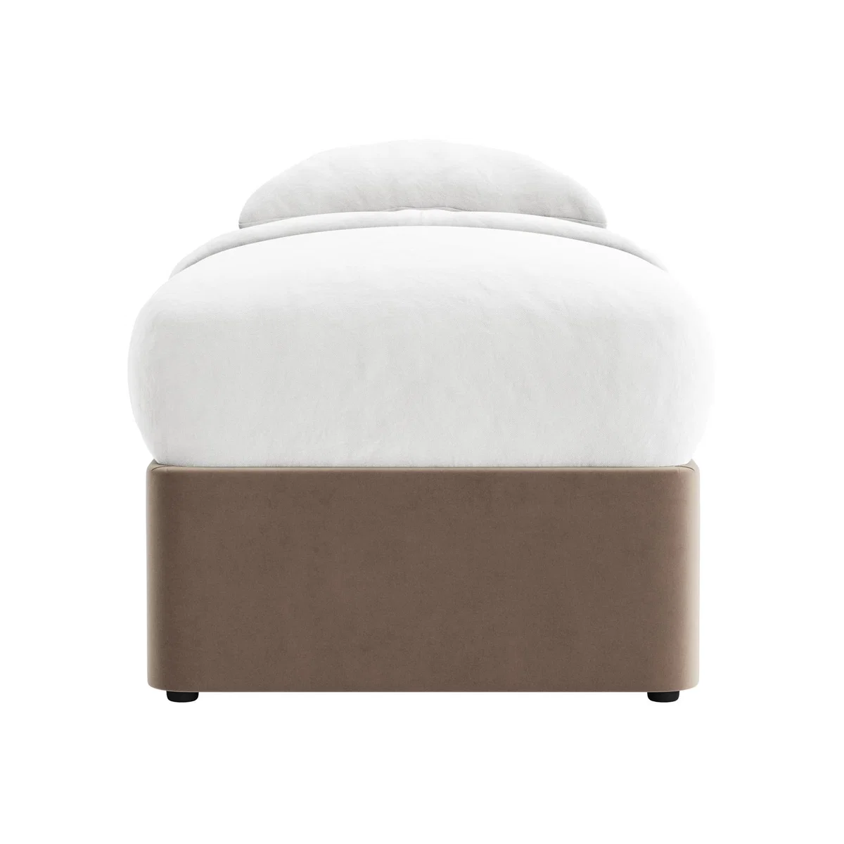 Side Stash 1.5 Drawer Bed Single with Right Hand Drawers in Tea Bag Clever Velvet – image 1