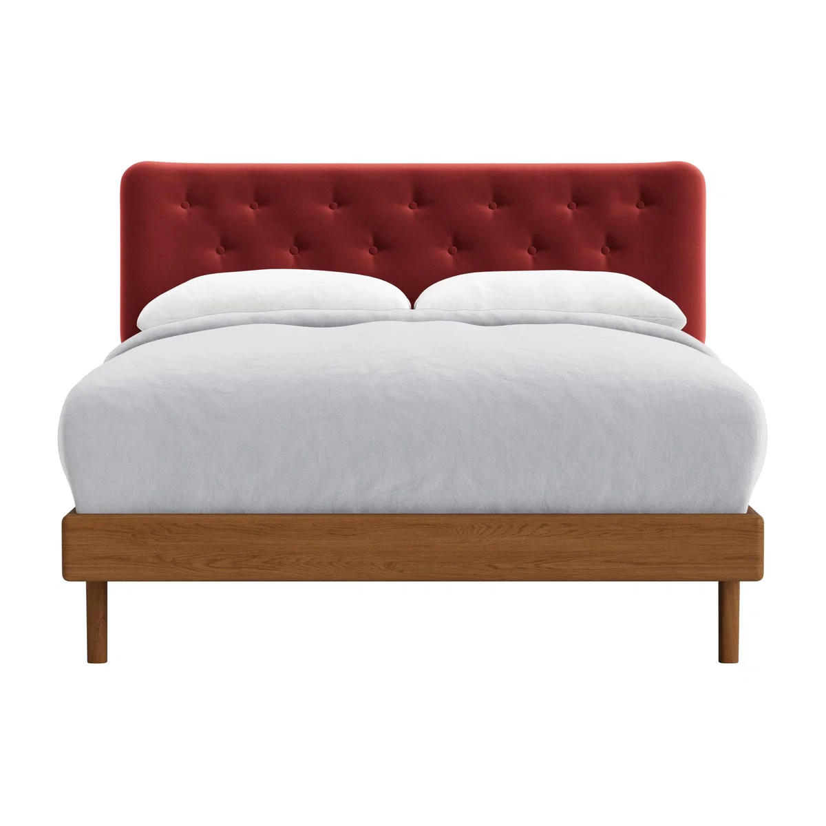 Double Dr Slow Bed in Warm Ash in Rocking Horse Clever Velvet – image 1