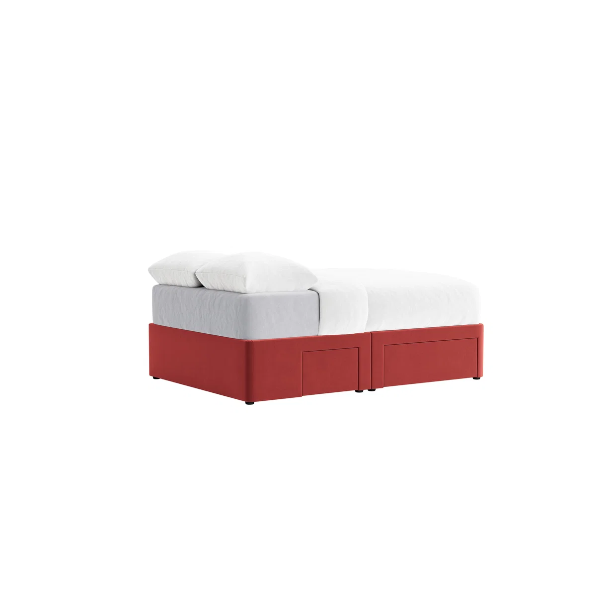 Side Stash 1.5 Drawer Bed Double in Rocking Horse Clever Velvet – image 3