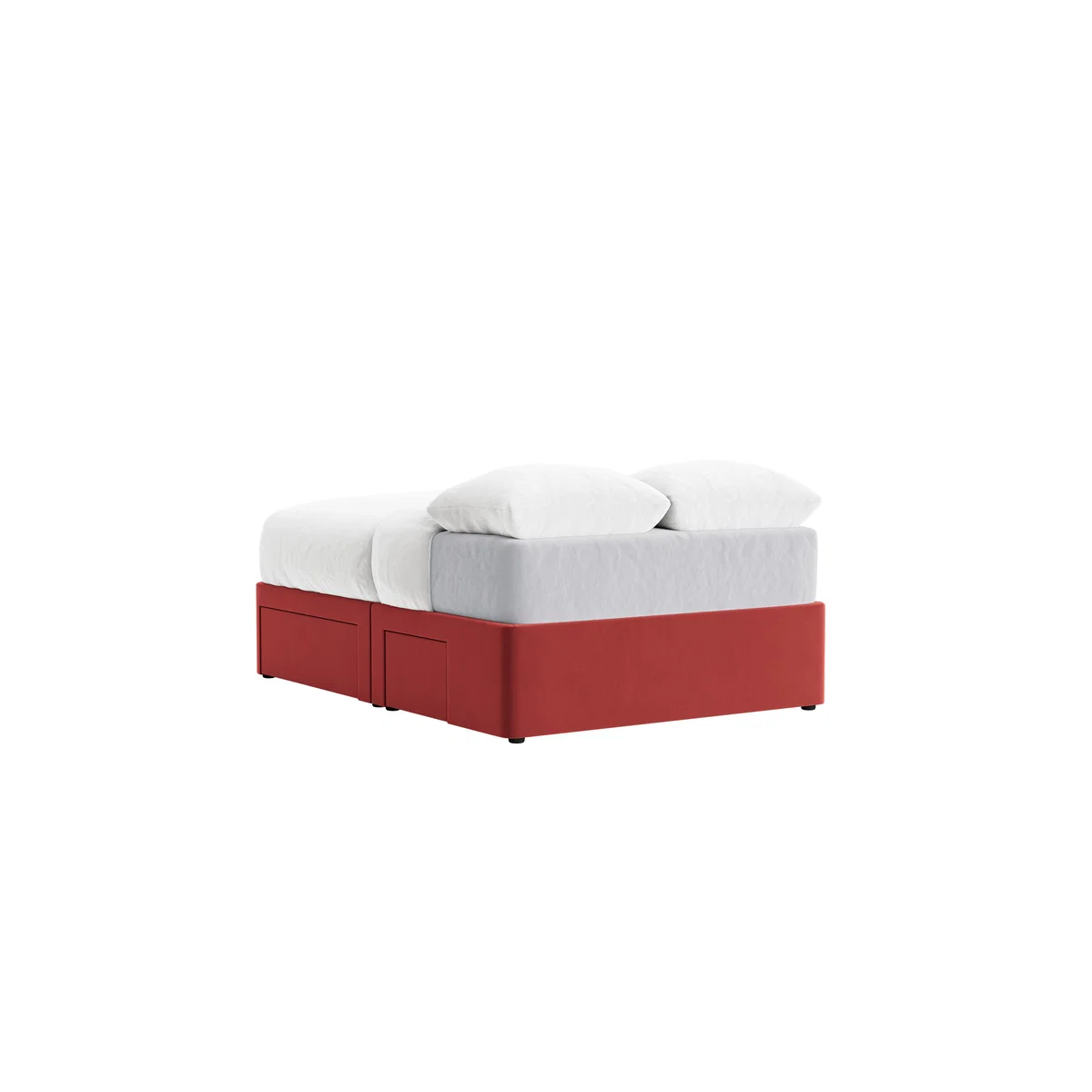 Side Stash 1.5 Drawer Bed Double in Rocking Horse Clever Velvet – image 5