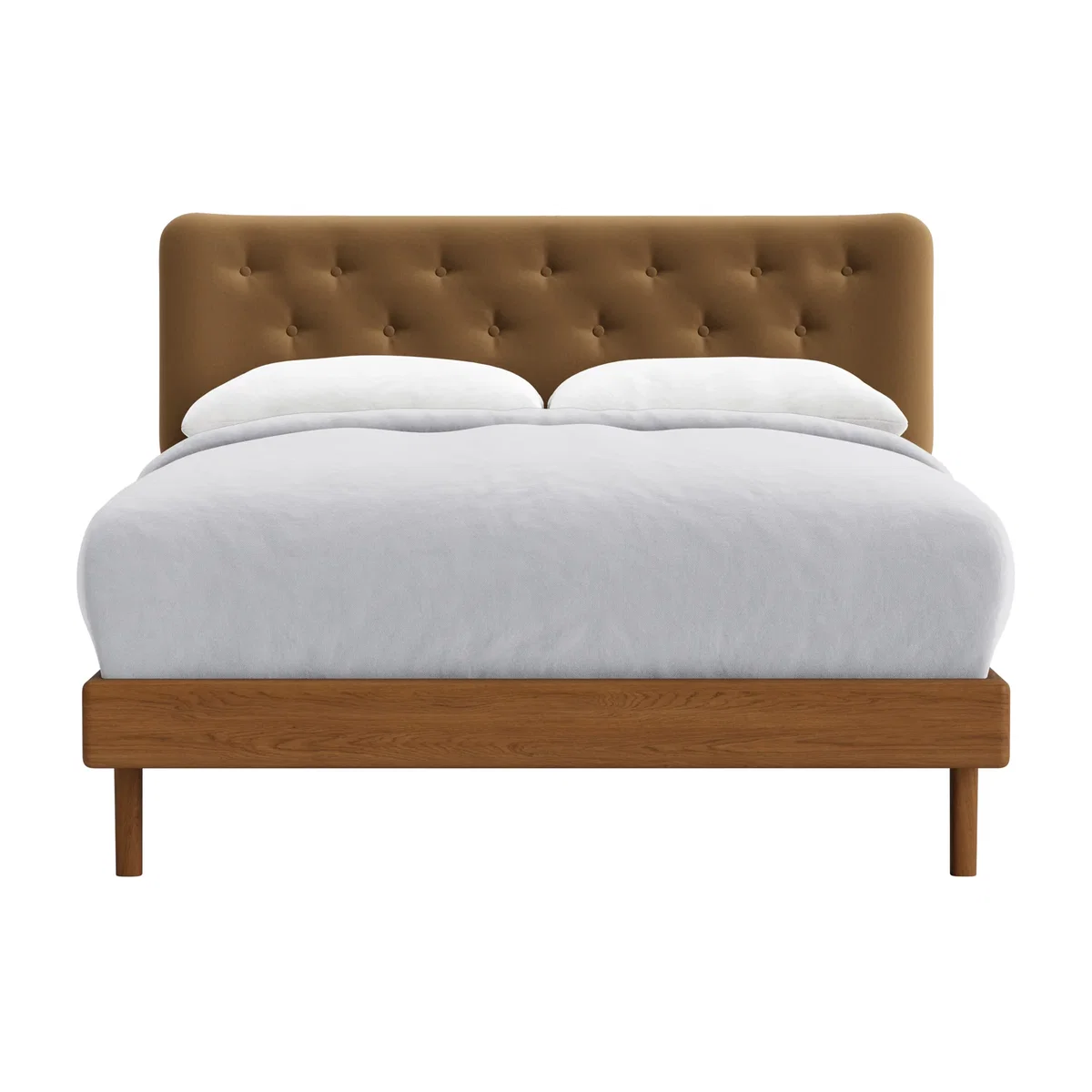 Dr Slow Bed, Double (Fairground Fudge Clever Velvet, Warm Ash) – image 1