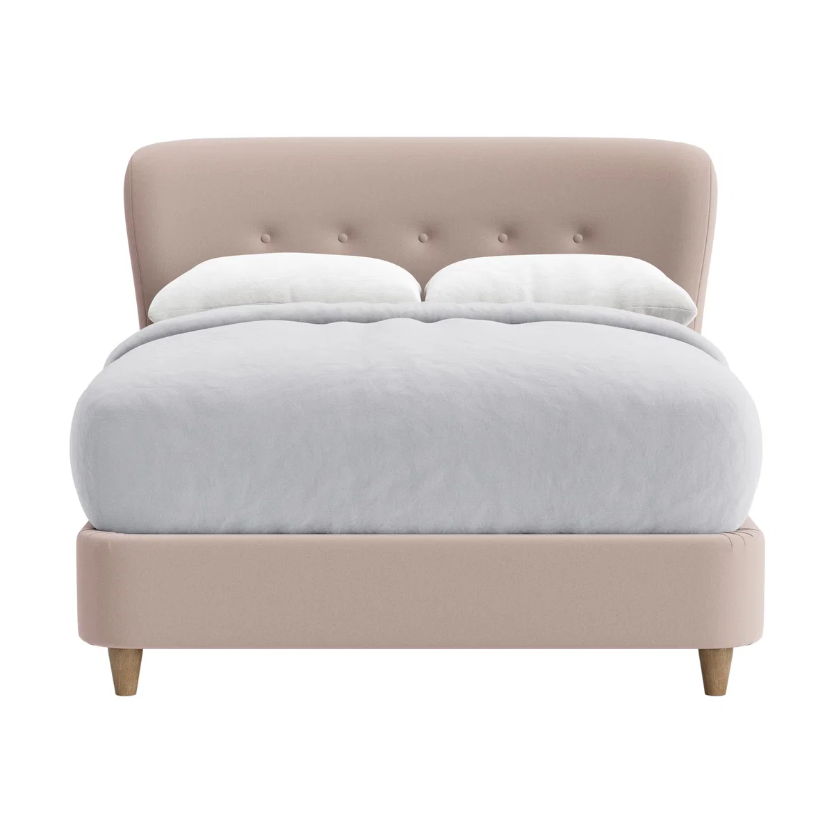 Double Smoke Bed in Ballet Slipper Clever Velvet – image 1