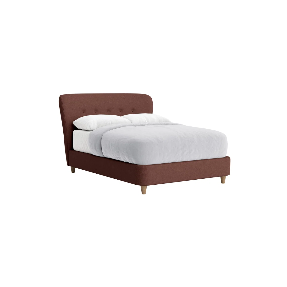 Double Smoke Bed in Mulberry Wine Clever Linen – image 2