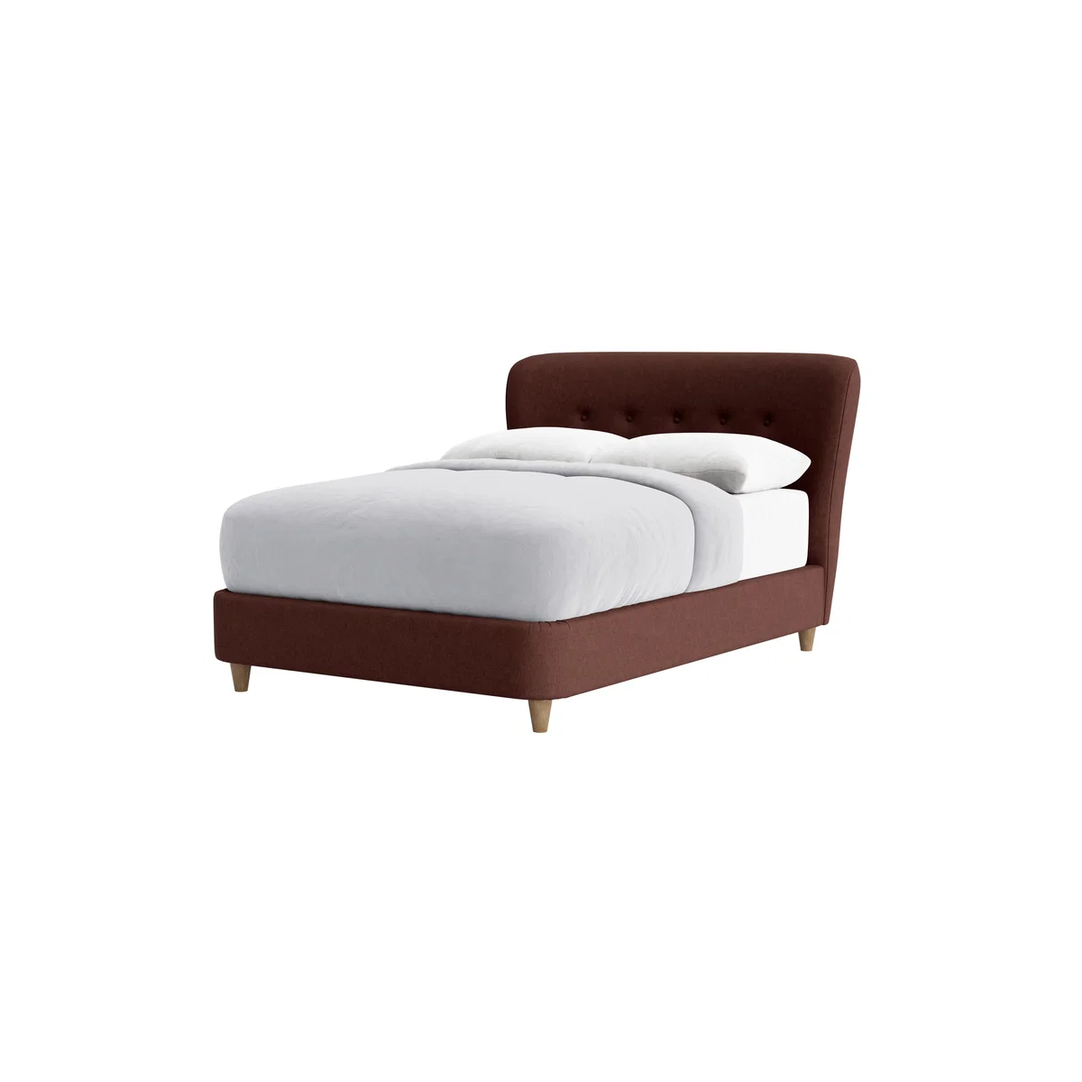 Double Smoke Bed in Mulberry Wine Clever Linen – image 6