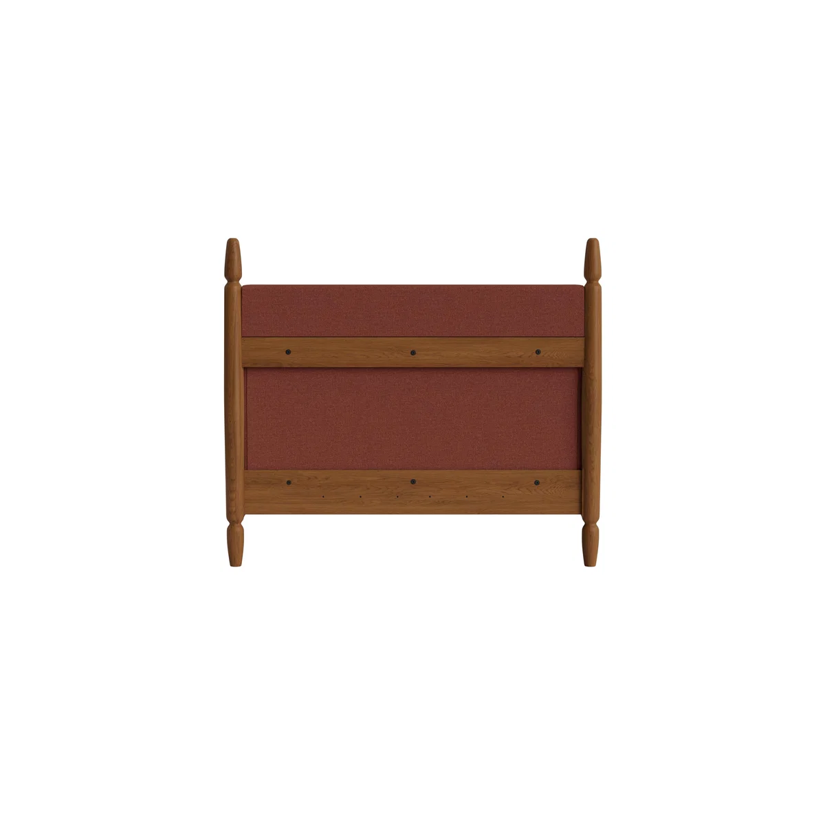 Double Pippi Bed in Warm Ash in Brick Dust Clever Slubby Linen – image 4