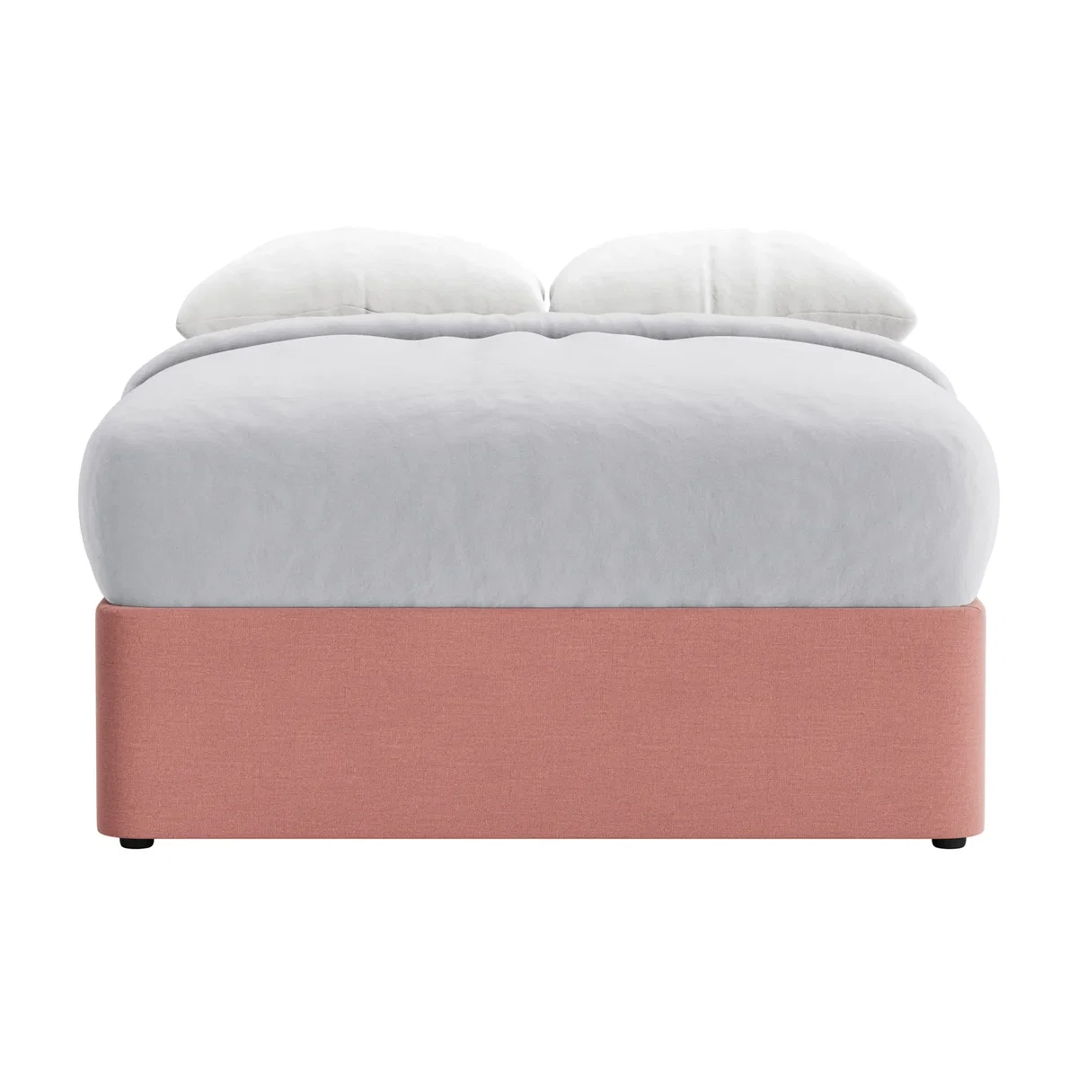Side Stash 2 Drawer Bed, Double (Pudding Pink Clever Linen) – image 1