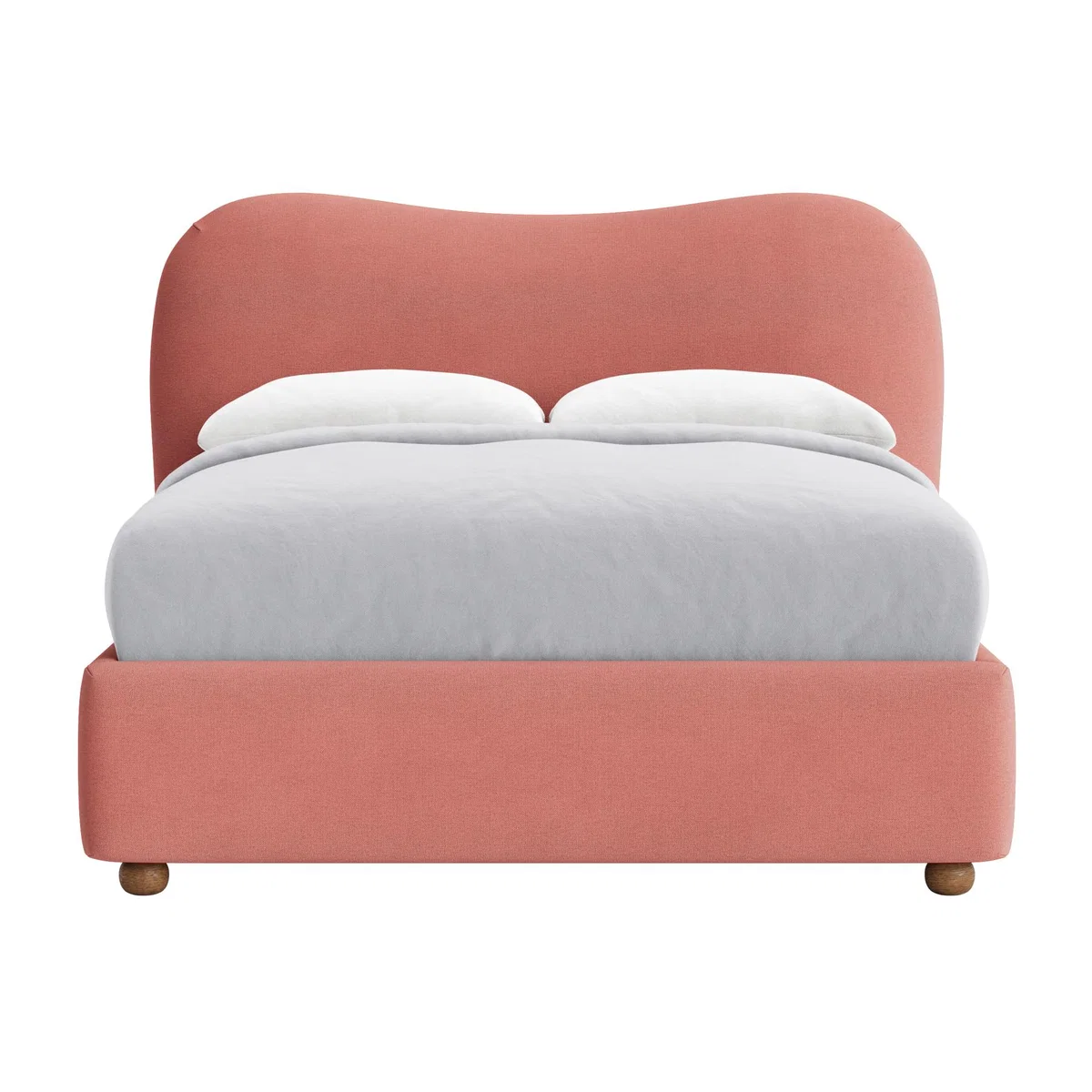 Double Monroe Bed in Rhubarb Fool Clever Twill – image 1