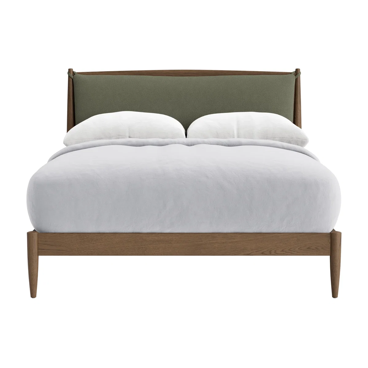 Bagel Bed, King (Sage Sprig Clever Slubby Cotton, Dark Oak) – image 1