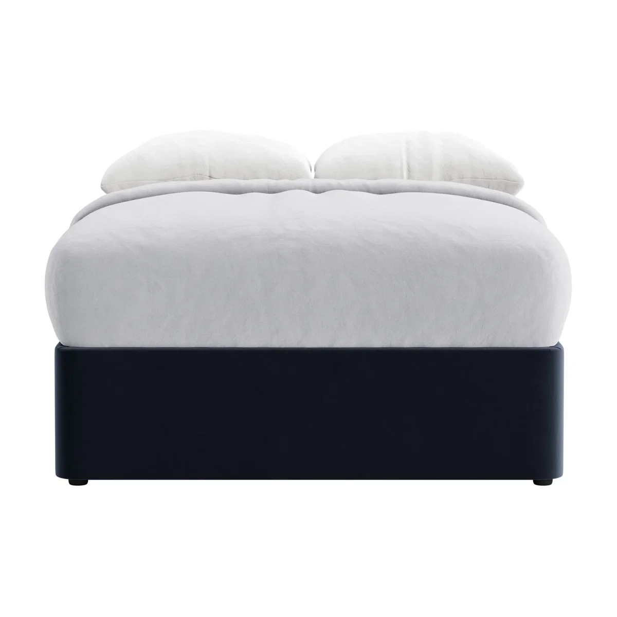 Side Stash 2 Drawer Bed, Double (Liquorice Blue Clever Velvet) – image 1
