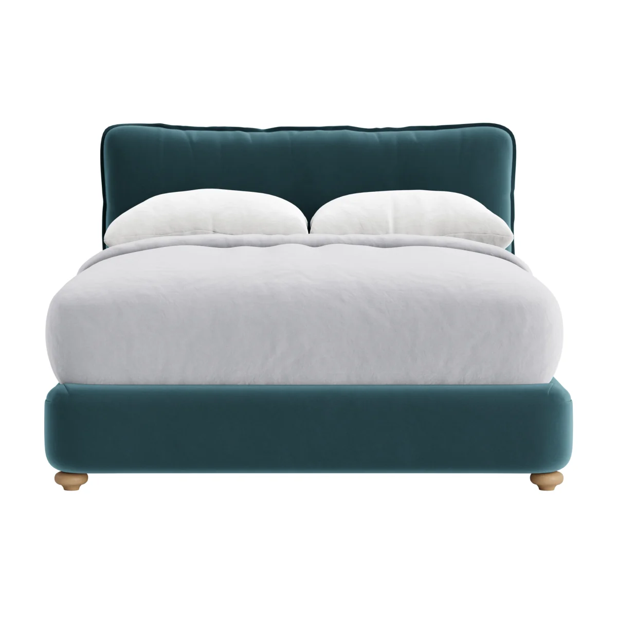 Pillow Talker Bed, King (Sopping Seagrass Clever Velvet) – image 1
