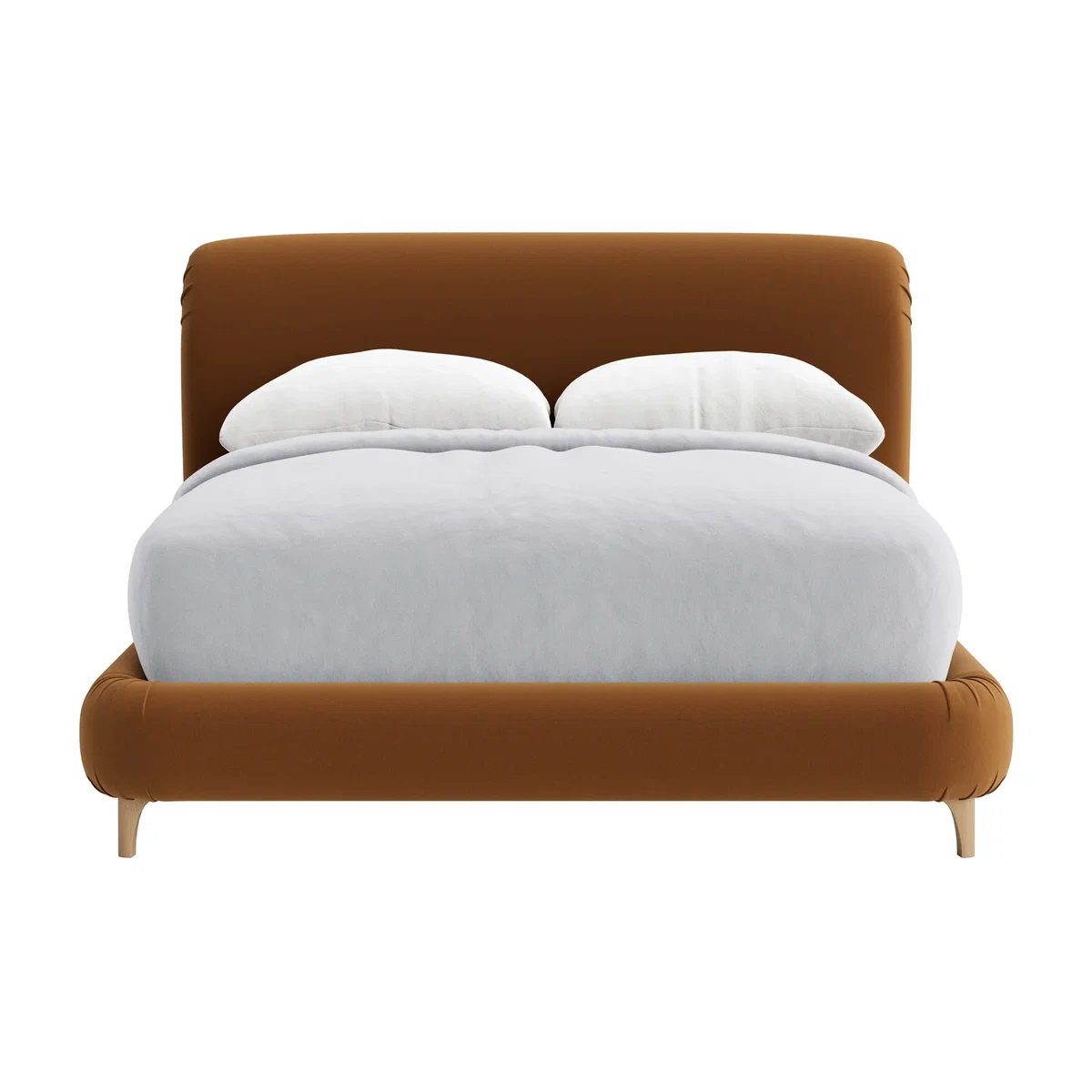 Cookie Bed, Double (Found Chestnut Clever Velvet) – image 1