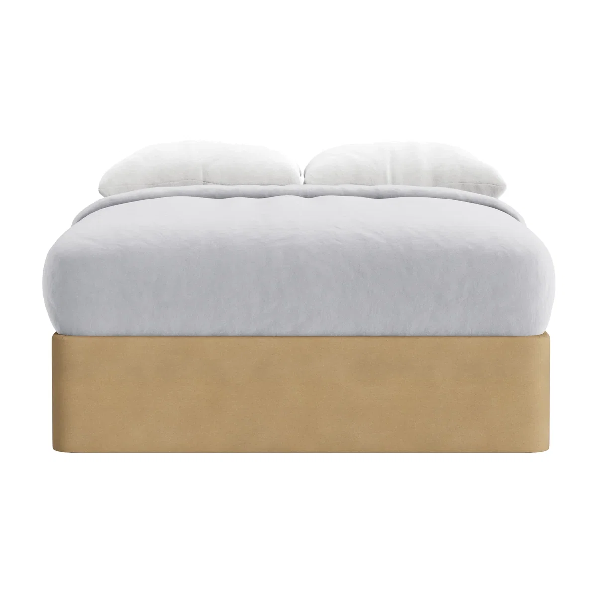 Side Stash 2 Drawer Bed, King (French Mustard Clever Cotton) – image 1