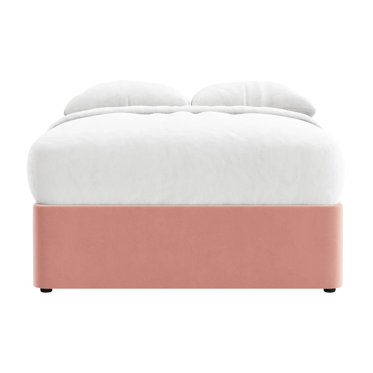 Side Stash 1.5 Drawer Bed Double in Flushed Cheek Clever Velvet – image 1